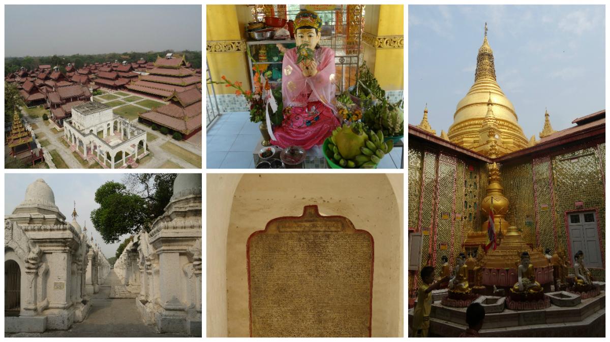 Mandalay - Palais royal, Colline et Paya Kuthodaw